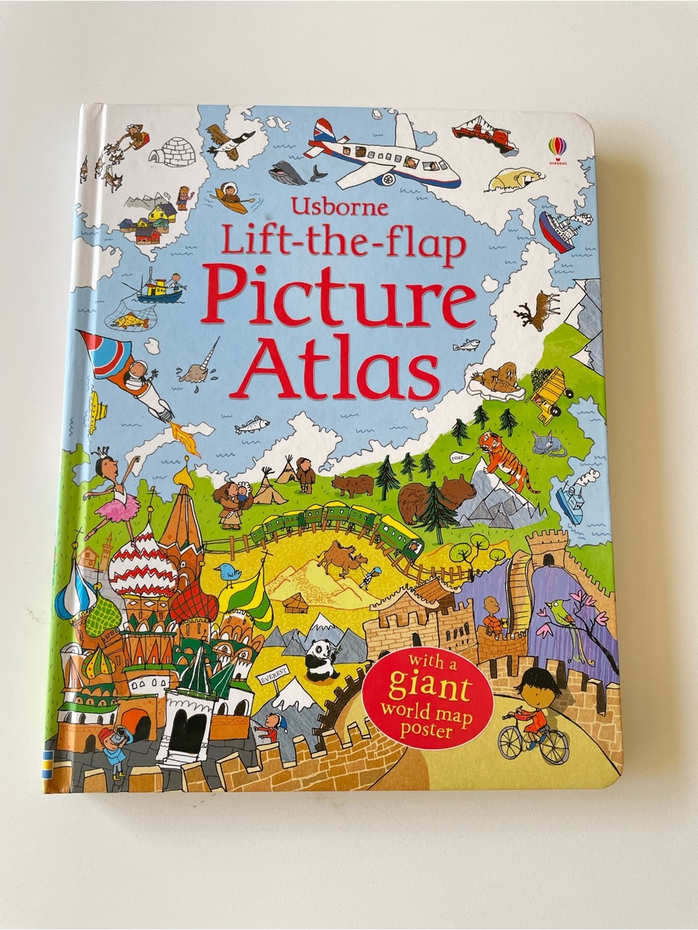 Usborne Lift-the-Flap Picture Atlas Hardcover Children's Geography Book
